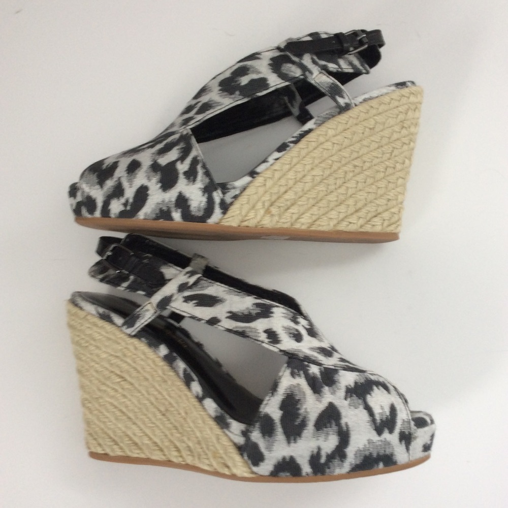 3.1 Phillip Lim Wedge Animal Print Sandal Size 8